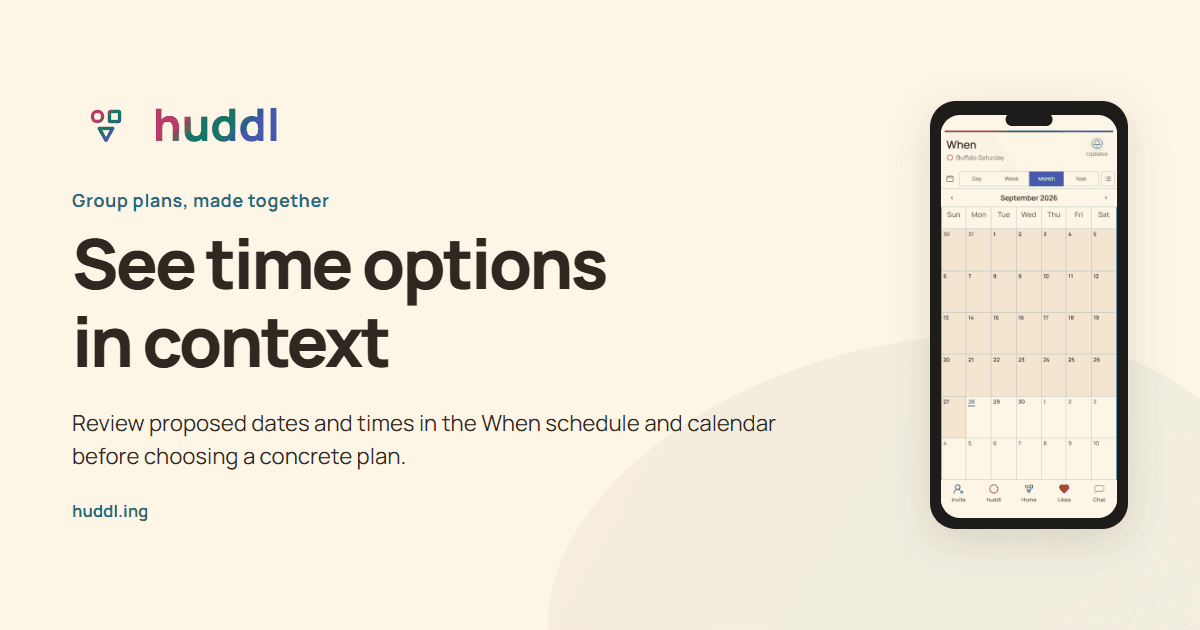 Illustrated overview: See time options in context