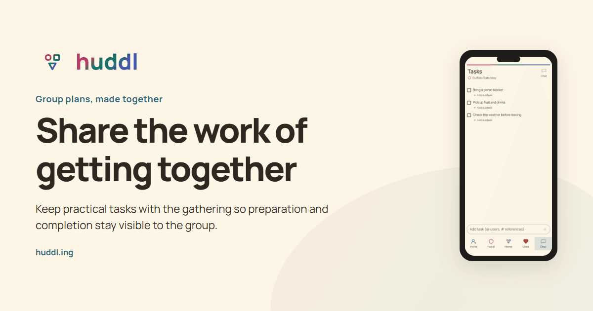 Illustrated overview: Share the work of getting together