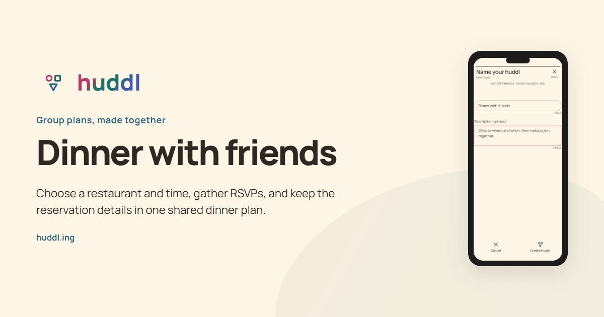 Illustrated overview: Dinner with friends