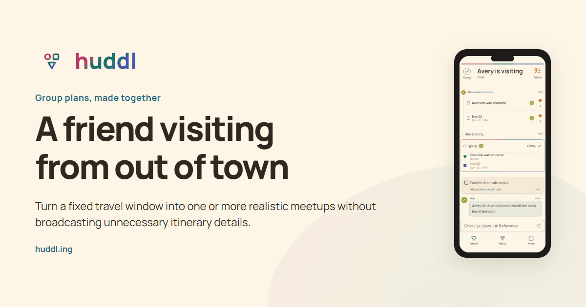 Illustrated overview: A friend visiting from out of town