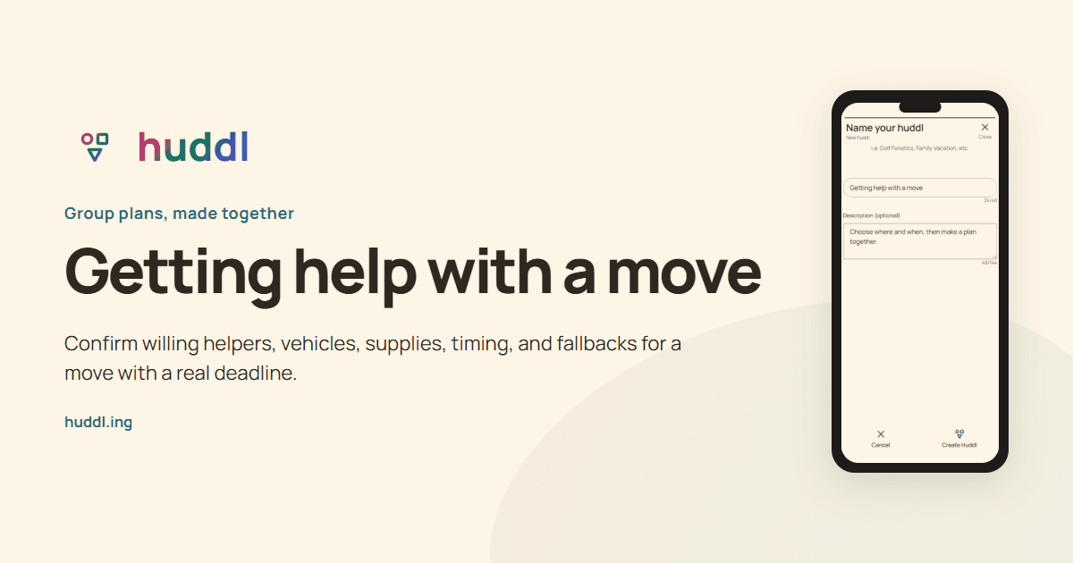 Illustrated overview: Getting help with a move