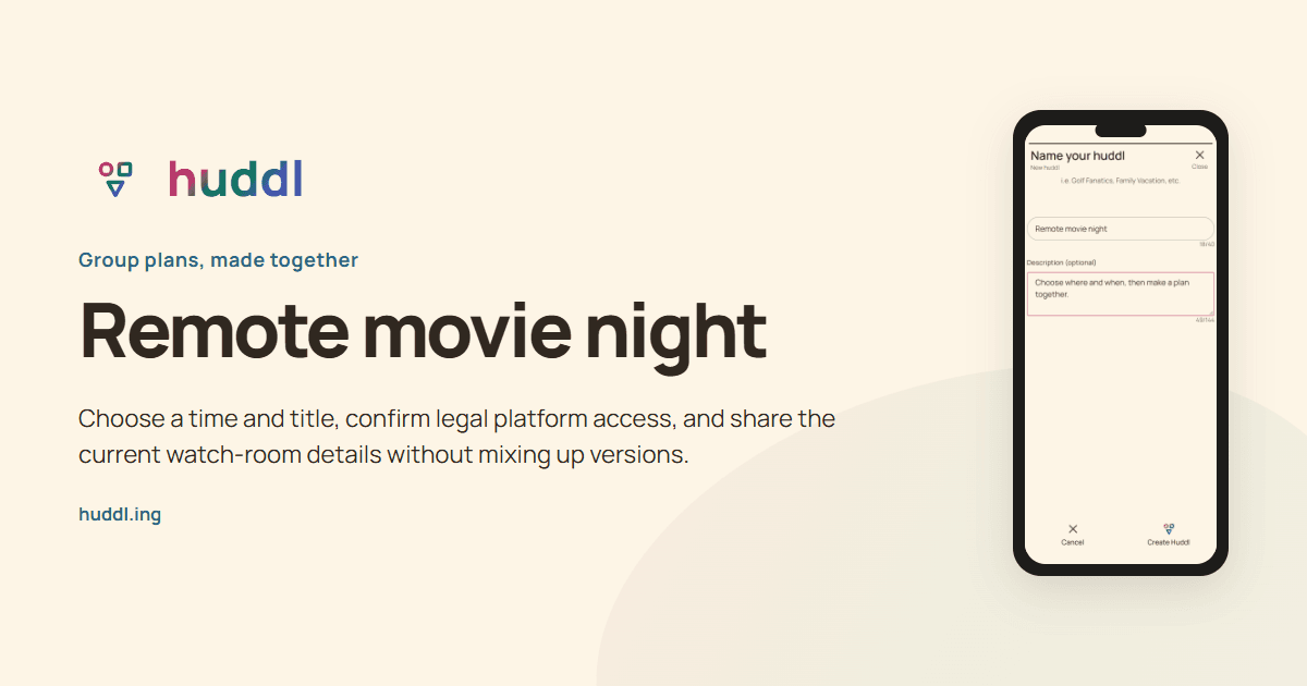 Illustrated overview: Remote movie night