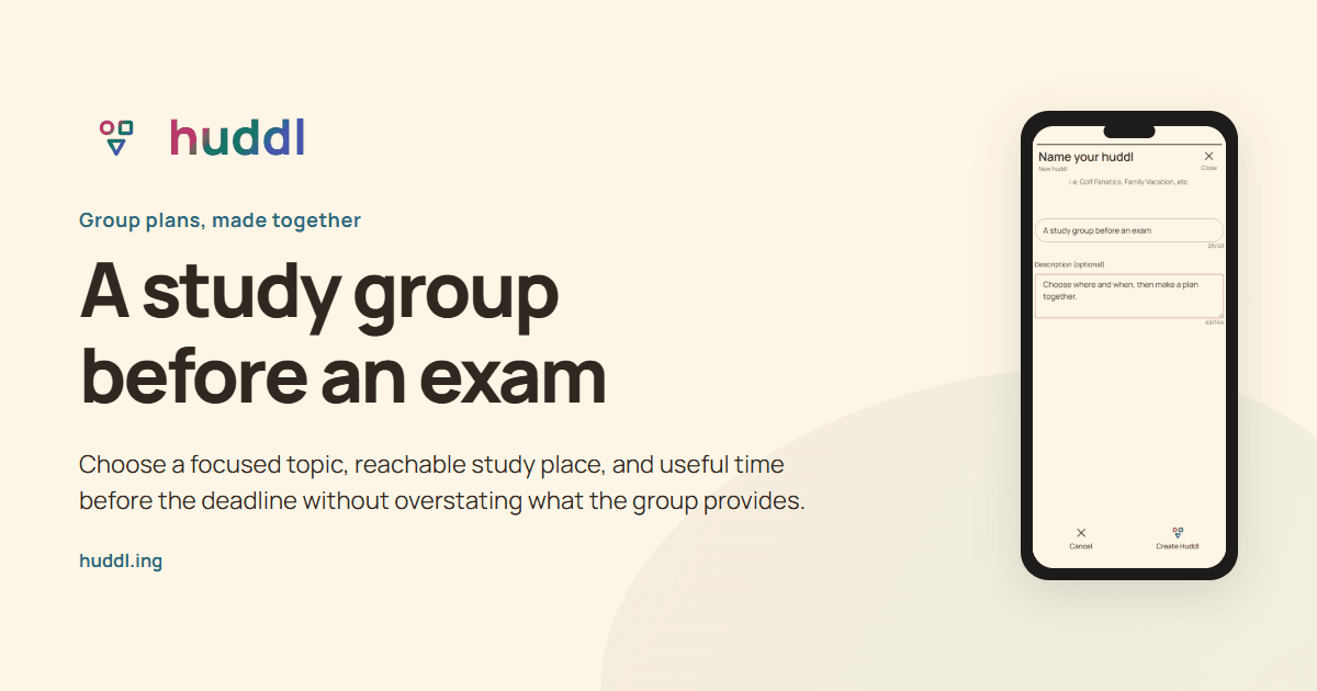 Illustrated overview: A study group before an exam