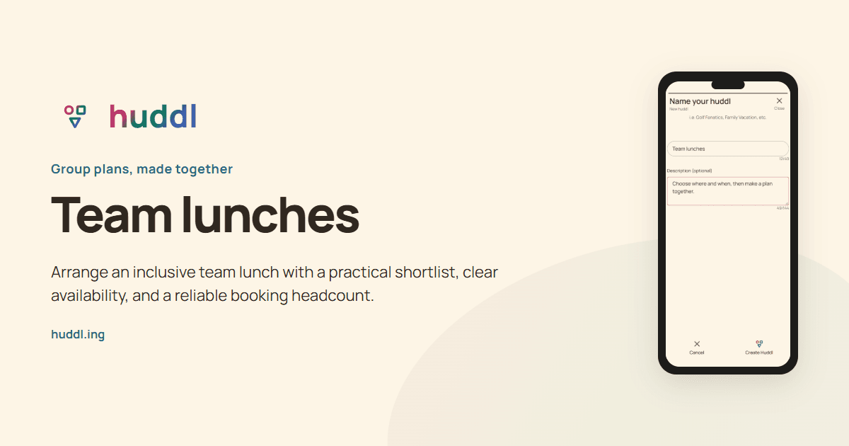 Illustrated overview: Team lunches
